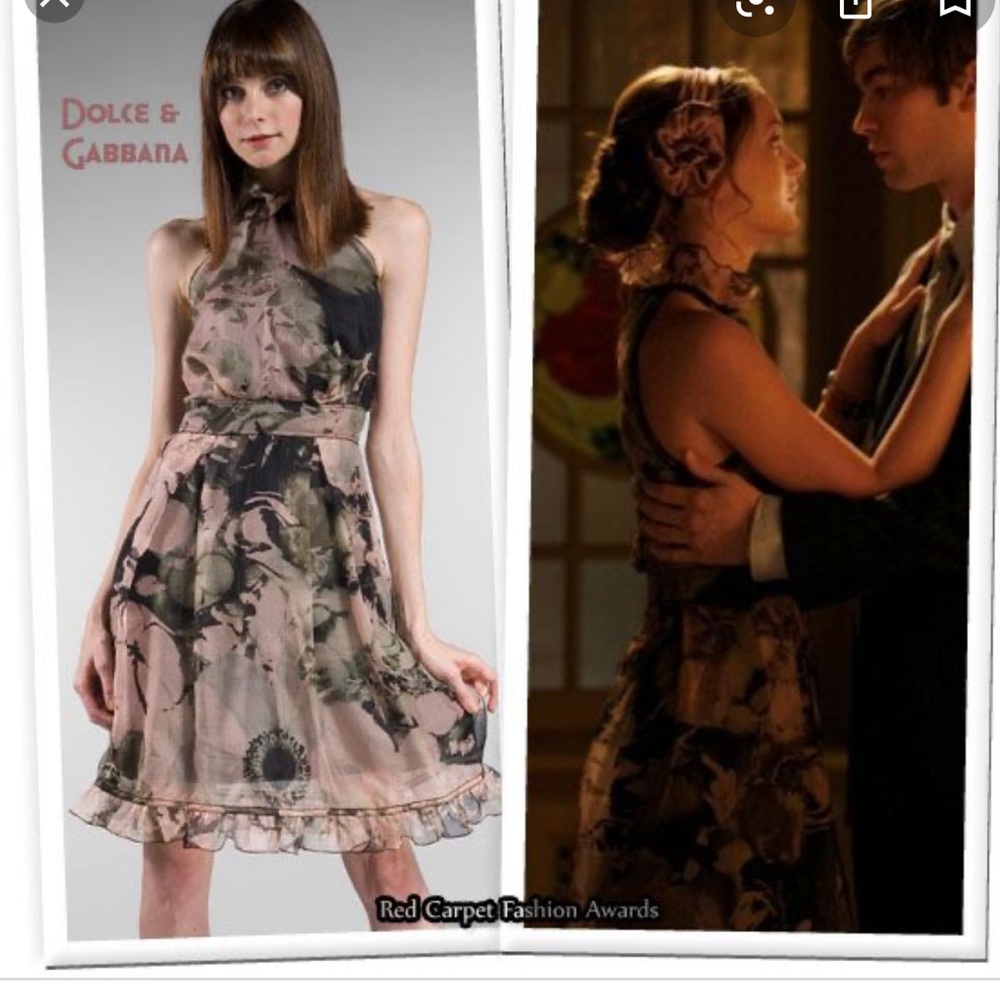 D&G Dolce & Gabbana floral dress aso Gossip Girl